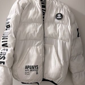 Size XL Bathing Ape reversible puffer jacket